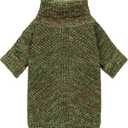 Fitwarm Knitted Turtleneck Dog Sweater, Thermal Dog Winter Clothes for Small Dogs Boy Girl, Holiday Pet Outfit, Heather Green, Medium