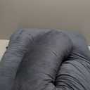 Cute Castle Cooling Cover Pregnancy Pillows, Soft U-Shape Maternity Pillow with Removable Cover - Full Body Pillows for Adults Sleeping - Pregnancy Must Haves - Jumbo 57 Inch - Grey