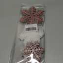 Hommtina 8 PCS Snowflake Decorations, Glitter 3D Snowflake Christmas Decor, Tabletop Centerpiece Winter Wonderland Decorations for Christmas Party (White, Light Rose Gold, Rose Gold)