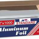 Ox Plastics Standard Premium Aluminum Foil | 12x1000 Feet Long | Industrial Size and Strength | Commercial Grade & Length Foil Wrap for Food Service Industry and Home Use| Strong Silver (1 Pack)