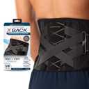 Copper Fit X-Back Brace for Lower Back Pain, Lumbar Support, Herniated Disc, Sciatica, Arthritis – Adjustable, Breathable Design - for Men and Women (Large/XLarge) | Back brace with lumbar support for lower back pain, sciatica relief, posture support, and daily comfort.