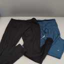 Champion Girls' Leggings (X-Large, Ebony/Juniper Blue)