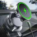 LISEN 15W Magsafe Car Mount Charger,[Greater Stability] Wireless Car Charger, Magsafe Car Charger, Suction Cup Phone Mount, Vacuum Magnetic Phone Holder, Car Mount for iPhone 17 Pro Max 16 15 14 13 12