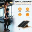 2 x TEMI Slant Board for Calf-Stretching - Wooden Incline Wedge Stretcher for Squats, Foot & Ankle Mobility, Portable Fitness Equipment, Balance Block for Heel Stretch