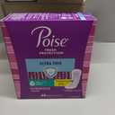 Poise Ultra Thin Incontinence Pads & Postpartum Pads for Bladder Leaks, 3 Drop Light Absorbency, Regular Length, 144 Count
