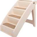 PetSafe CozyUp Folding Dog Stairs, Portable Indoor/Outdoor Pet Steps for Bed, Couch & Car, Tan, 25 Inch