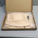 Folding Wooden Picnic Table with WineGlass Holder - Portable Camping Table for Beach, Park & Outdoor Use, Champagne and Beverage Stand