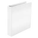 Amazon Basics 3 Ring Binders, 1.5 Inch D-Ring Organizer for School, Home Office, White, 4 Pack