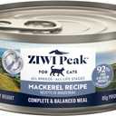 ZIWI Peak Wet Cat Food  All Natural, High Protein, Grain Free, Limited Ingredient, with Superfoods (Mackerel, Case of 24, 3oz Cans)