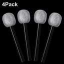 Yaomiao 4 Pcs Fake Microphone Plastic Bling Glitter Microphone Prop Sparkly Popular Singer Party Favors for Halloween Cosplay Supplies Disco Stage Party Favors