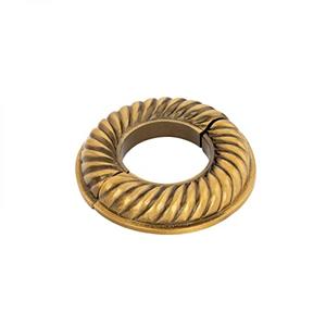 Renovators Supply Manufacturing Aluminum Escutcheon Plate 3.88" OD Escutcheon 1.5" IPS Antique Gold Finish Radiator Flange