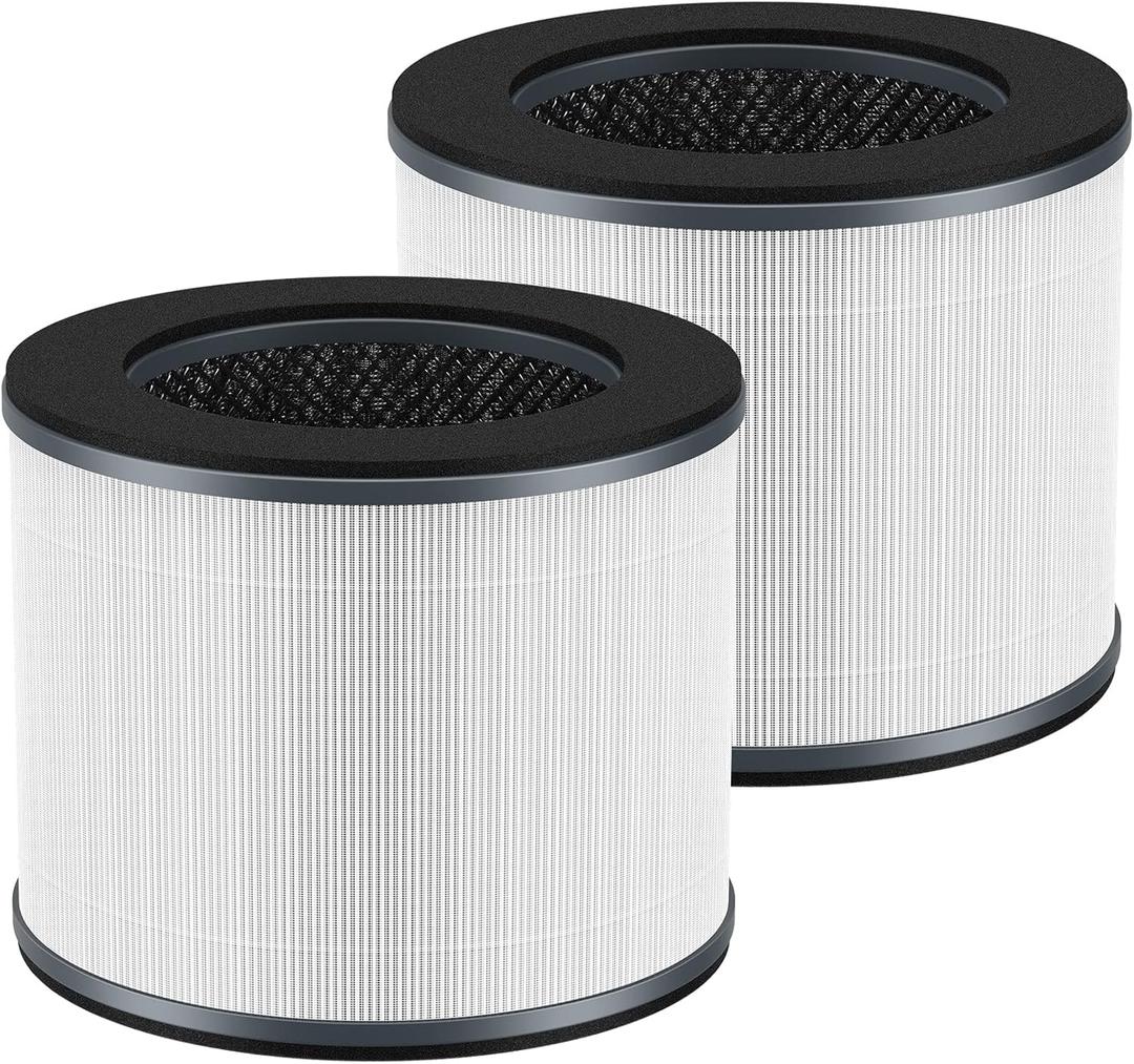 AP-T10FL Filter Replacement for Homedics Compatible with HoMedics TotalClean Air Purifier AP-T10-BK and AP-T10-WT, HEPA Filter AP-T10 5-In-1 Powerful System, Pack of 2