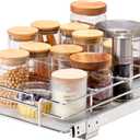 VEVOR 12.5"Wx16.5"Dx3.5"H Pull Out Cabinet Organizer, Heavy Duty Slide Out Pantry Shelves, Chrome-Plated Steel Roll Out Drawers Storage, for Home, Under Sink, 14"Wx17.5"Dx7"H Install Size for Cabinet
