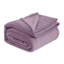 Bedsure Fleece Bed Blankets Queen Size Fog Purple - Soft Lightweight Plush Fuzzy Cozy Luxury Blanket Microfiber, 90x90 inches