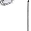 LIGHT IT! By Fulcrum, 20072-401 MultiFlex 12-LED Floor Magnifier Lamp, Silver, Single Pack