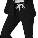 CHICME Womens Suits 2 Piece Set Notched Collar Blazer and Drawstring Pants Suits Set Casual Business Outfits (Small)