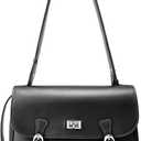 hedexe Genuine Leather Crossbody Bag for Women: Designer Shoulder Purse with Twist Lock - Trendy Ladies Handbag for Travel | Waterproof