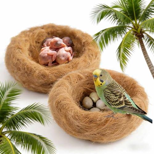 TYDBT Bird Nesting Material - 100% Natural Coir nest. for Budgies, Cockatiels, Parakeets, Canaries - Specially Designed for breeding, Egg Laying, Bird Toy Filling Material (3.17 oz)