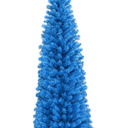 6 Feet Unlit Artificial Christmas Halloween Pencil Tree with Metal Stand