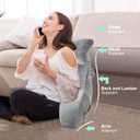 SLIGUY Reading Pillow for Sitting in Bed Couch Adult, Back Pillow with arm Support and Pockets, Adult Back Pillow Bed Chair for Bed Rest, Reading, Watching TV, Gaming for Boys and Girls Light Grey