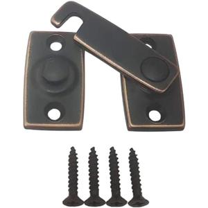 QCAA Solid Brass Shutter Bar/Door Latch, 7/8" x 2-3/32", Classic Bronze, 1 Pack, Made in Taiwan