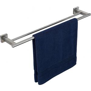 Miyili 24-Inch Bathroom Double Towel Bar Brushed Stainless Steel Bath Towel Rack Holder Wall Mount, A02N60B