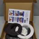 Magnetic Window Screen, Adjustable DIY Window Screen Mesh with White Frame Max 32 x 24 Fiberglass Mesh Fits Any Size Smaller for House Windows