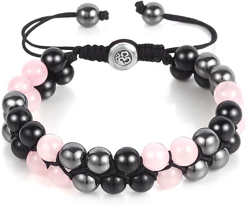 Triple Protection Bracelet - for Protect & Balance - Energy Crystal Handmade Bracelets for Men Women