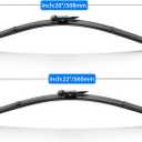 22" 20" Windshield Wiper Blades Replacement for 2013-2020 Lincoln MKZ / 2007-2021 Ford Mustang Original Factory Quality Front Wipers Blade Set for My Car - (Pack of 2)
