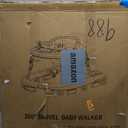 Foldable Baby Walker with Wheels  9 Adjustable Heights, Reinforced Frame, Activity Center with Music & Lights, Removable Tray, Two Rear Wheel Modes (Swivel or Forward-Only) for Babies 6-18 Months (Black)