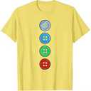 Four Groovy Buttons  T-Shirt For Youth, Size M