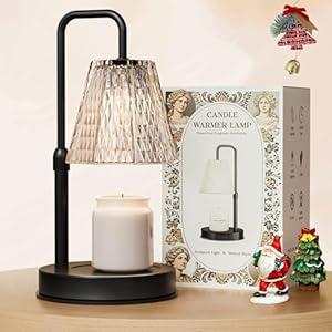GVY Candle Warmer Lamp with Timer – Dimmable Wax Warmer for Vintage Room Decor, Height Adjustable Candle Lamp for Mom, Birthday Gifts for Women, House Warming Gifts for New Home Decor with 2 Bulbs