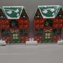 Christmas Wooden Advent Calendar House 2026 with Drawers and Led, Countdown to Christmas Decoration to Fill Small Gifts, red