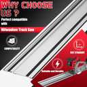 55"*2 Track Saw Guide Rail Compatible with Milwaukee Track Saw With Bag | Replacement for Milwaukee Guide Rail, Perfect Fit for Milwaukee Track Saw and Woodworking Longer Cuts