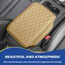 Car Center Console Cover, Car Arm Rest Cover with Side Storage Bags, 7.8In x 12.1In Universal for Most Cars, Trucks and Vans (Beige)