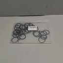 24 Packs Black Metal Curtain Rings with Eyelets, 1.25 inch Inner Diameter Drapery Rings Apply for Curtain Rods(Fits Up to 1-Inch Rod)