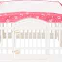 Dog Playpen Mesh Top Cover for 36" Inch Pet Playpen with 4 Panels, Dog Crate Cover Pet Tent Puppy Play Pen Cover, Ideal for Indoor/Outdoor Use. Note: Playpen Not Included!!! (Pink)