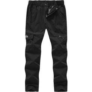 YSENTO Women's Hiking Pants Lightweight Stretch Quick Drying UPF 50 Camping Travel Work Cargo Pants 6 Pockets (Black)5XL