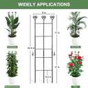 Coomin 2 Pack 32in Monstera Plant Support Stakes for Indoor Plants, Stackable Garden Trellis for Climbing Plants Outdoor, Metal Plant Climber Support for Pothos Philodendron Vine