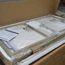 SUPERJARE Vanity Desk with Drawers, 47 inch Computer Desk, Modern Simple Home Office Desks, Makeup Dressing Table for Bedroom - White and Gold