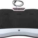 Vibration Plate Exercise Machine - Vibrating Platform with Adjustable Speed and 3 Strength Modes - Workout Equipment by Wakeman,Black/White