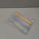 3-Piece Silicone Baby Feeding Spoons with Hygienic Travel Case, First Stage Infant Spoons, Soft-Tip Easy on Gums, Baby Training Spoon,Infant Utensils Feeding Supplies,Dishwasher & Boil-proof (Off-White, Khaki, Light Pink)