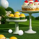 24Pcs Golf Cupcake Toppers Sports Golf Ball Cupcake Picks Golf Birthday Cake Decorations for Baby Shower Golf Sports Players Theme Birthday Party