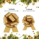 40 Pieces 6 Inches and 5 Inches Pull Bow Wrapping Pull Bow Ribbon Pull Bows for Wedding Baskets,Diameter Gift Bows, Large Bows for Presents. (Gold)