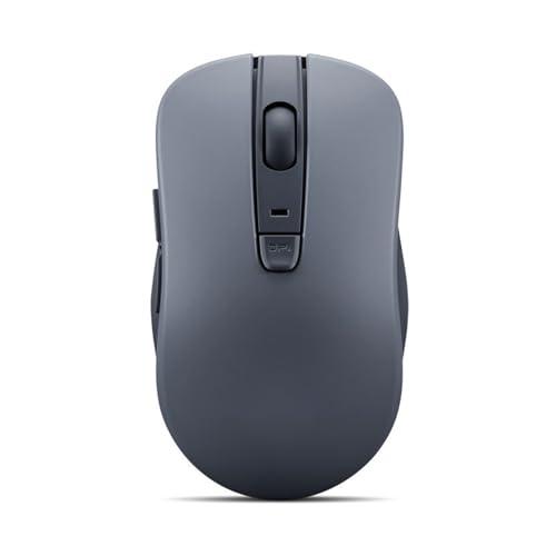 Lenovo Bluetooth Silent Mouse (WL300) - 5 Button Computer Mouse with Silent Left & Right Click – Sculpted Grip, Microsoft Swift Pair, Up to 1600 DPI (Grey)