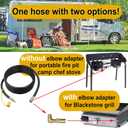 18FT Rv Quick Connect Propane Hose for Blackstone Grill, Rv Propane Adapter Extension Hose for Blackstone 17" 22" Griddle, Lp Quick Connect Rv Propane Hose, for Camp Chef Stove, Portable Fire Pit