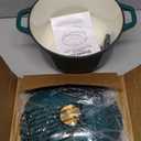 Mueller DuraCast 6 Quart Enameled Cast Iron Dutch Oven Pot with Lid, Heavy-Duty, Oven Safe up to 500 F & Across All Cooktops, Wedding Registry Ideas & Gifts, Emerald
