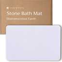 Day Moon Diatomaceous Earth Bath Mat - Fast Drying Stone Bath Mat for Bathroom (White)