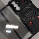 TONGATE 360 Spin Magnetic Stand for Z Fold 7 Case with Privacy Screen Protector, [Compatible with Magsafe] [Anti Spy] [360 Ring Holder]Full-Body Shockproof Case for Samsung Galaxy Z Fold 7, TiBlack