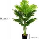 Artificial Plants in Pots Large Fake Tree Floor Faux Tropical Plants Decorative Greenry House Potted Tall for Home Office Living Room Decor Indoor Garden Outdoor (80cm Tall Palm)